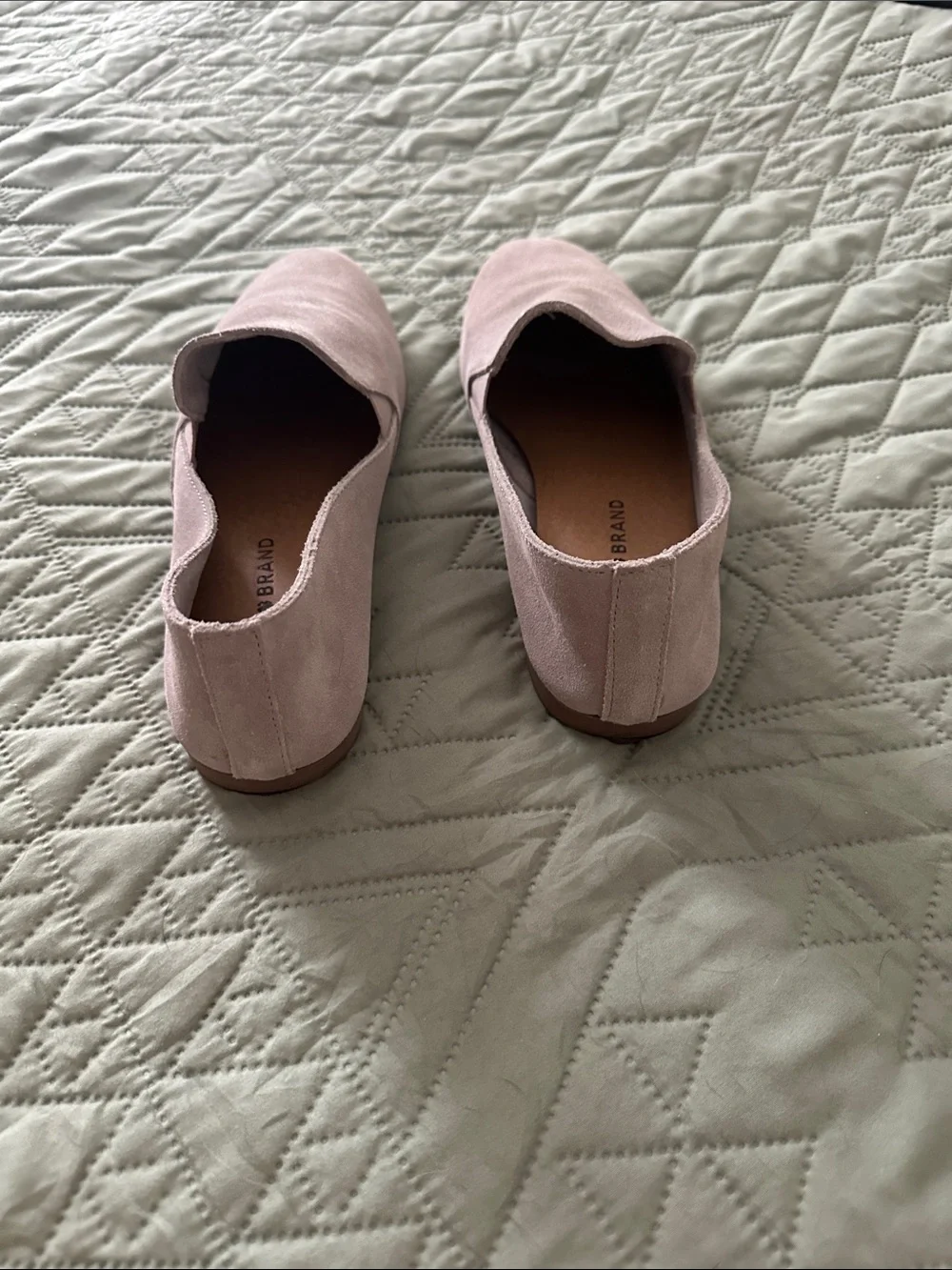 Lucky Brand Pale Pink Suede Slip-On Flats